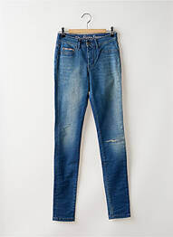 Blugi skinny efect uzat decolorat talie înaltă albastru DN.SIXTY SEVEN femme