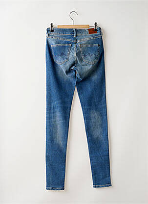 Blugi cu croială slim efect uzat decolorat talie joasă albastru PEPE JEANS femeie