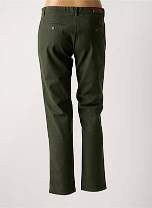 Pantalon chino țesătură poplin mărime normală verde REIKO femeie