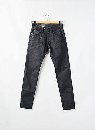 Blugi cu croială slim negru RAW UNCUT bărbat