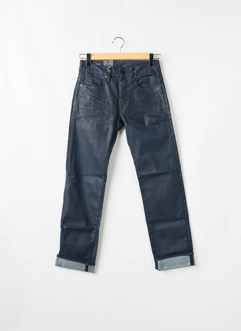 Blugi cu croială slim albastru RAW UNCUT bărbat