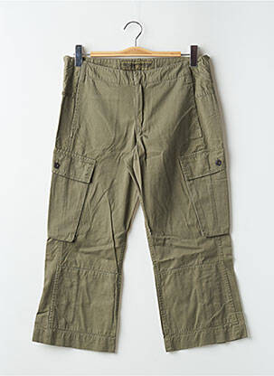 Pantalon trei sferturi croială dreaptă talie joasă verde FREEMAN T.PORTER femeie