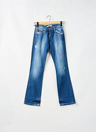 Blugi bootcut elasticitate talie joasă albastru SCHOOL RAG femeie