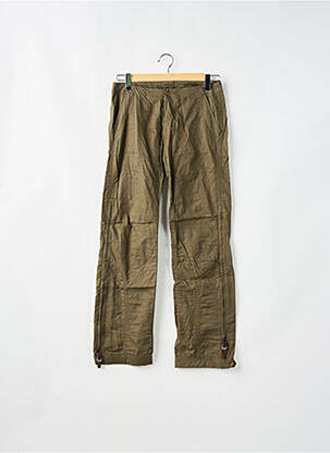 Pantalon drept țesătură poplin talie joasă verde TEDDY SMITH bărbat