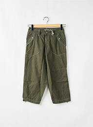 Pantalon trei sferturi talie joasă talie joasă verde TEDDY SMITH femme