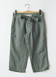 Pantalon trei sferturi croială dreaptă talie joasă verde ONLY femeie