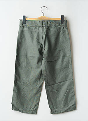 Pantalon trei sferturi croială dreaptă talie joasă verde ONLY femeie