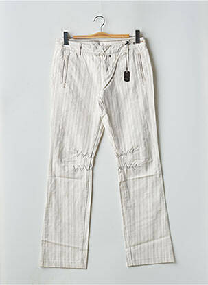 Pantalon drept țesătură poplin talie joasă bej RWD femeie