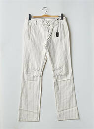 Pantalon drept țesătură poplin talie joasă bej RWD femeie