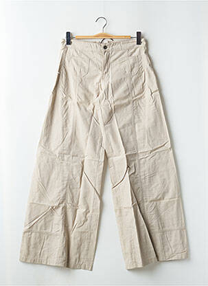 Pantalon evazat bej RWD femeie