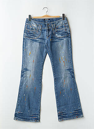 Blugi bootcut elasticitate talie joasă albastru RWD femeie