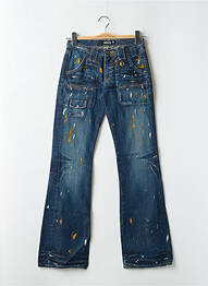 Blugi bootcut elasticitate talie joasă albastru RWD femeie