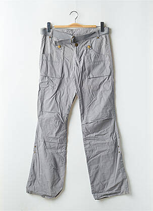 Pantalon drept țesătură poplin talie joasă gri VERO MODA femeie