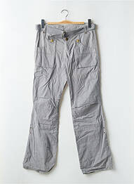 Pantalon drept țesătură poplin talie joasă gri VERO MODA femeie