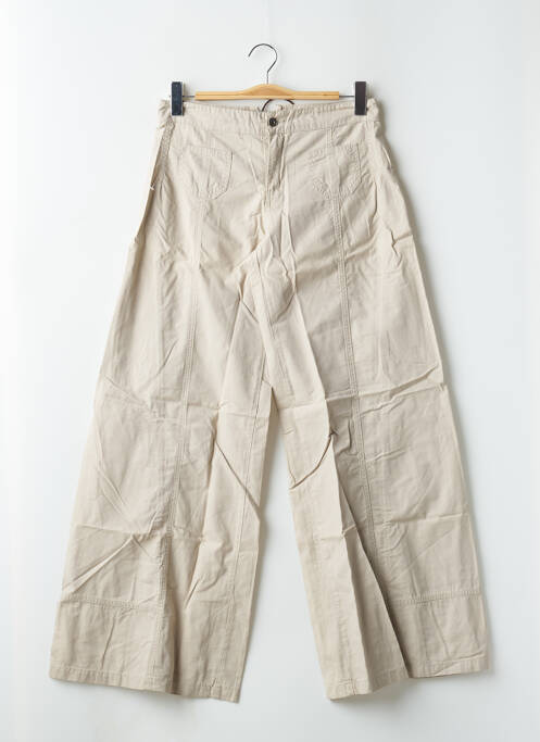 Pantalon evazat bej RWD femeie