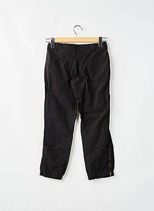 Pantalon 7/8 țesătură poplin talie joasă negru IKKS femeie