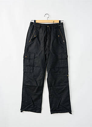 Pantalon cargo croială dreaptă negru KANA BEACH femeie