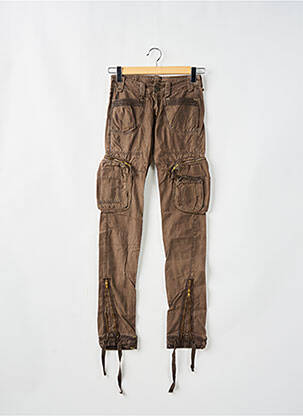 Pantalon cargo subțire talie joasă maro LE TEMPS DES CERISES femeie