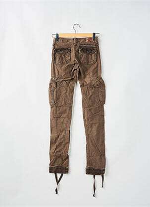 Pantalon cargo subțire talie joasă maro LE TEMPS DES CERISES femeie