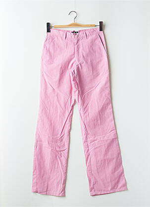 Pantalon drept țesătură crep talie înaltă roz BE YOU K femeie