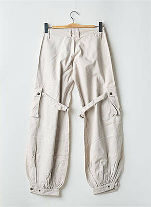 Pantalon cargo țesătură poplin mărime normală bej BE YOU K femeie