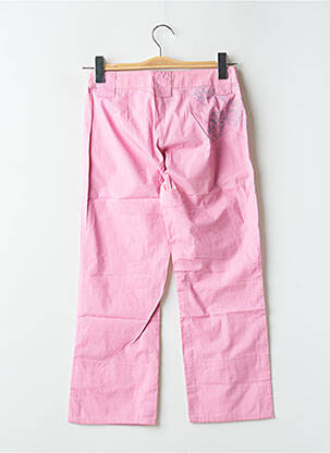 Pantalon 7/8 țesătură poplin talie joasă roz BE YOU K femeie