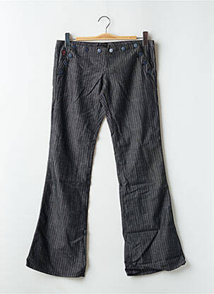 Pantalon evazat talie cu cleme gri CIMARRON femeie