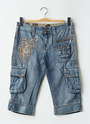 Pantalon trei sferturi elasticitate talie joasă albastru DENIM STUDIO femeie