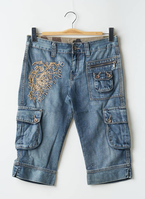 Pantalon trei sferturi albastru DENIM STUDIO femeie