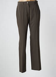 Pantalon drept țesătură crep talie înaltă verde LOLA femme