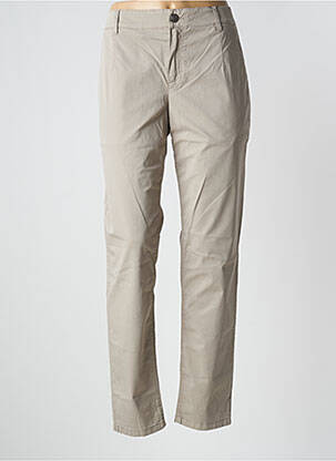 Pantalon chino țesătură poplin mărime normală gri SET femeie