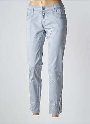 Pantalon 7/8 elasticitate talie joasă albastru NFY femeie