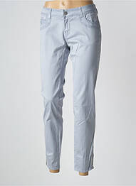 Pantalon 7/8 elasticitate talie joasă albastru NFY femeie
