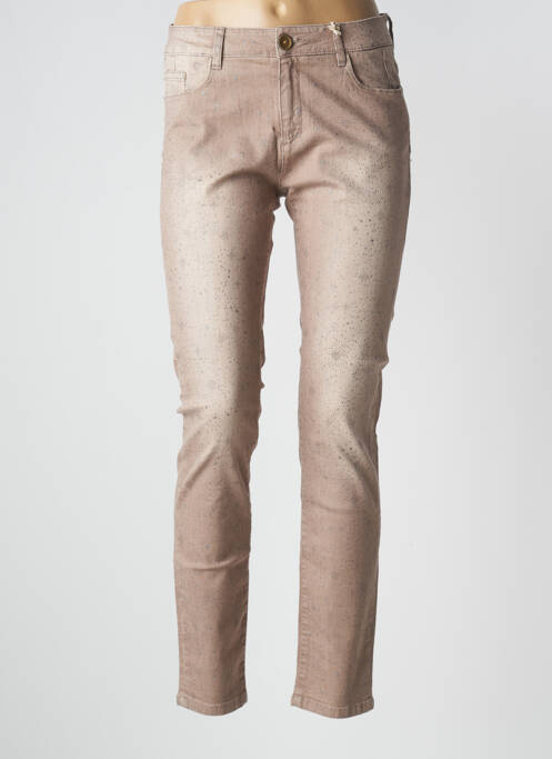 Pantalon slim bej MAY&JUNE femeie