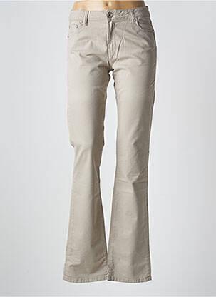 Pantalon slim țesătură poplin mărime normală gri DENIM STUDIO femeie