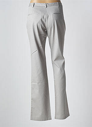 Pantalon drept țesătură poplin mărime normală gri ONE STEP femeie