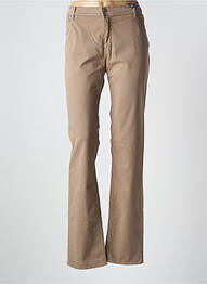 Pantalon slim țesătură poplin mărime normală maro IMPAQ1 femme