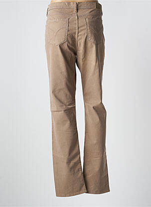 Pantalon slim țesătură poplin mărime normală maro IMPAQ1 femeie