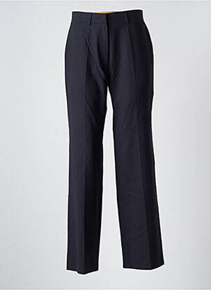 Pantalon drept talie cu cleme talie înaltă albastru LOLA femeie