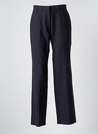 Pantalon drept țesătură crep talie înaltă albastru LOLA femme