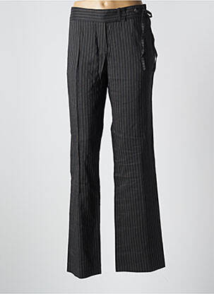 Pantalon drept țesătură crep talie joasă negru LOLA femeie