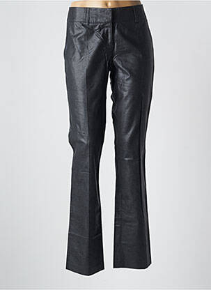 Pantalon drept închidere cu fermoar sub clapetă cu cârlig talie joasă negru LOLA femeie