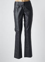 Pantalon drept închidere cu fermoar sub clapetă cu cârlig talie joasă negru LOLA femme