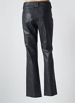 Pantalon drept închidere cu fermoar sub clapetă cu cârlig talie joasă negru LOLA femeie