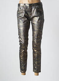 Pantalon 7/8 elasticitate talie joasă verde CORLEONE femeie