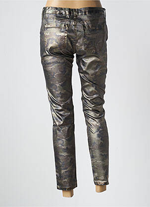 Pantalon 7/8 elasticitate talie joasă verde CORLEONE femeie