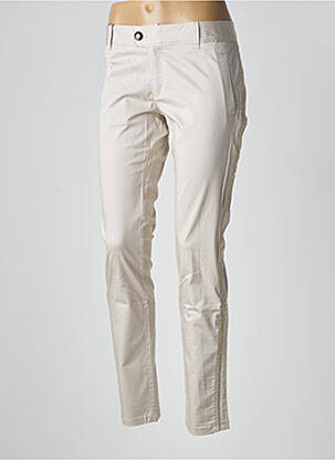 Pantalon chino broderie galoni laterali talie joasă bej KOCCA femeie