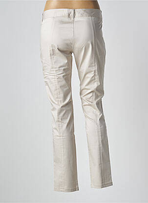 Pantalon chino broderie galoni laterali talie joasă bej KOCCA femeie