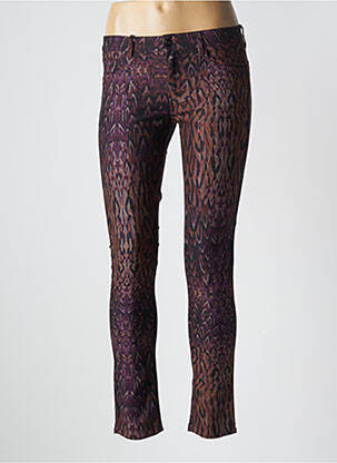 Pantalon slim talie joasă talie joasă violet REIKO femeie