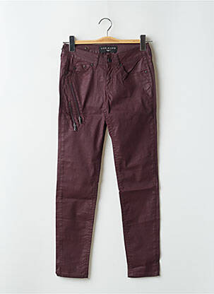 Pantalon slim talie joasă talie joasă roșu CORLEONE femeie